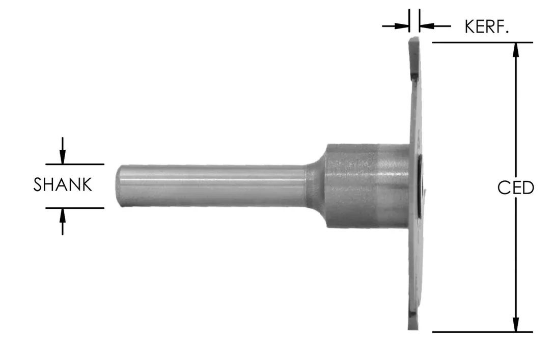 .093 Kerf Flush Bottom Cut Assem, 1/2″ Shk