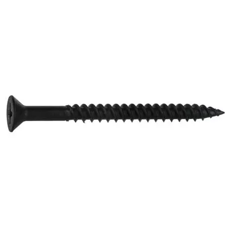 #10 X 2-1/4 Black Phosphate Steel Phillips Flat Head Twinfast Wood Screws