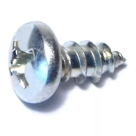 #12 X 1/2 Zinc Plated Steel Phillips Pan Head Sheet Metal Screws