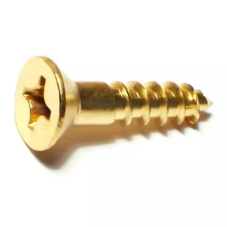 #12 X 1 Brass Phillips Flat Head Wood Screws - Durable And Versatile Fasteners