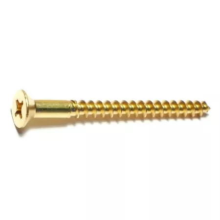 #12 X 2-1/2 Brass Phillips Flat Head Wood Screws - Durable And Versatile Fasteners