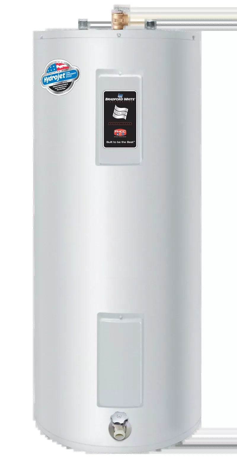 BRADFORD WHITE 40 GALLON RESIDENTIAL ELECTRIC WATER HEATER 240V 4500W 60-3/4"H X 20"W RE340T6-1NCWW