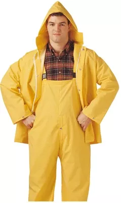 Comfort-Tuff PVC/Polyester Rainsuit, .35-Mm, Yellow, XL