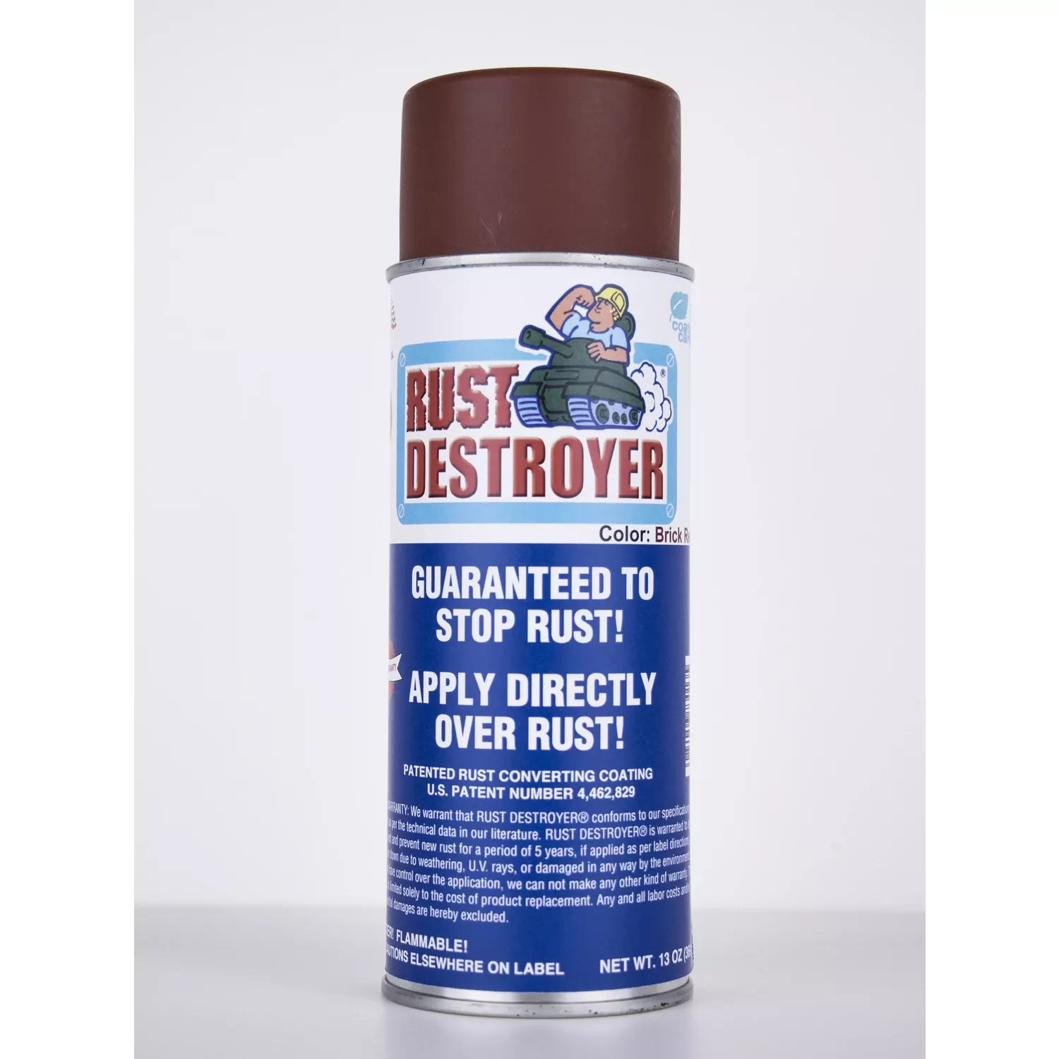 Rust Destroyer Oil-based Alkyd Rust Prevention Paint 13 Oz - Matte Red Finish