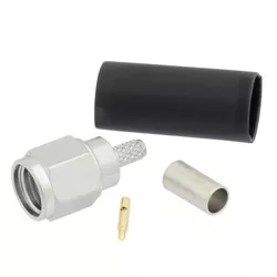 SMA Male Connector Crimp/Solder Attachment for LMR-100A-PVC, RG174, RG188, RG316, 100-Series Cable