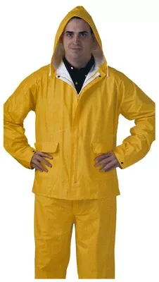 Tuff-Enuff Plus PVC Rainsuit, .25-Mm Double-ply, Yellow, M