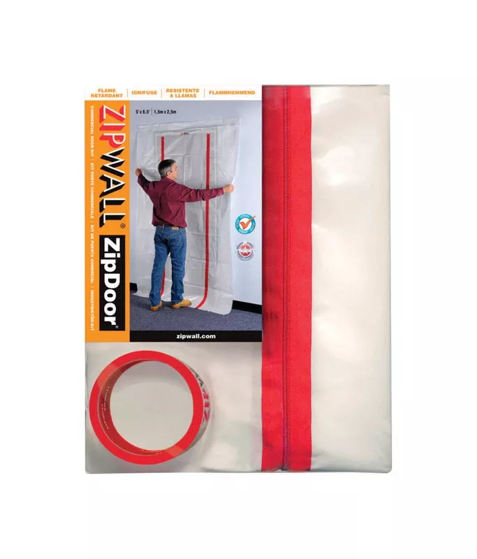Zipwall ZipDoor 4 ft. W x 8 ft. L Plastic Sheeting 1 pk